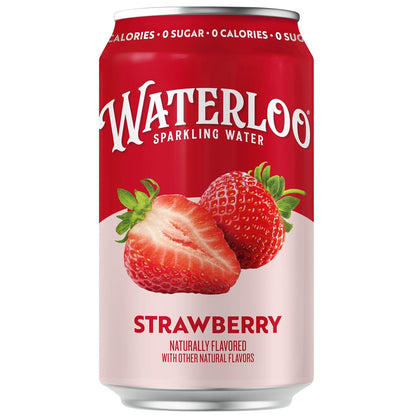 Waterloo zero sugar strawberry sparkling water pack