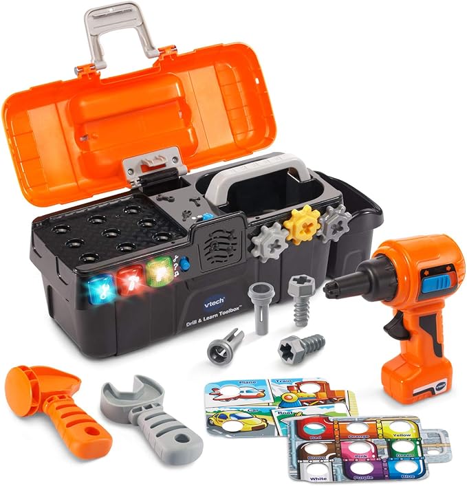 VTech toddler play tools with drill and toolbox