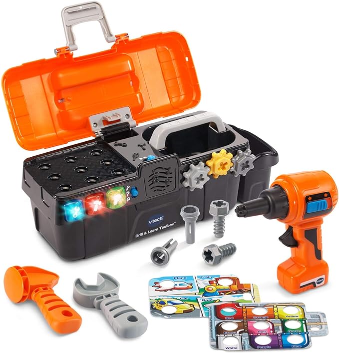 VTech Drill and Learn Toolbox orange toddler toy