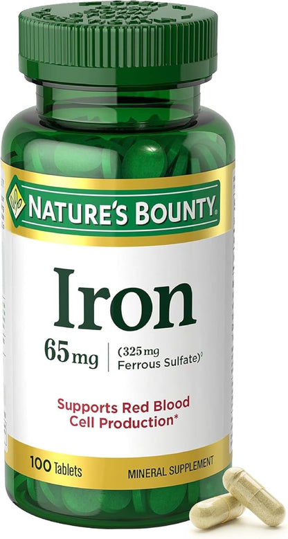 Nature’s Bounty ferrous sulfate 100 tablets