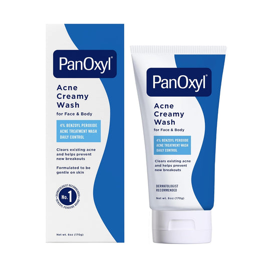 PanOxyl antimicrobial acne creamy face wash cleanser