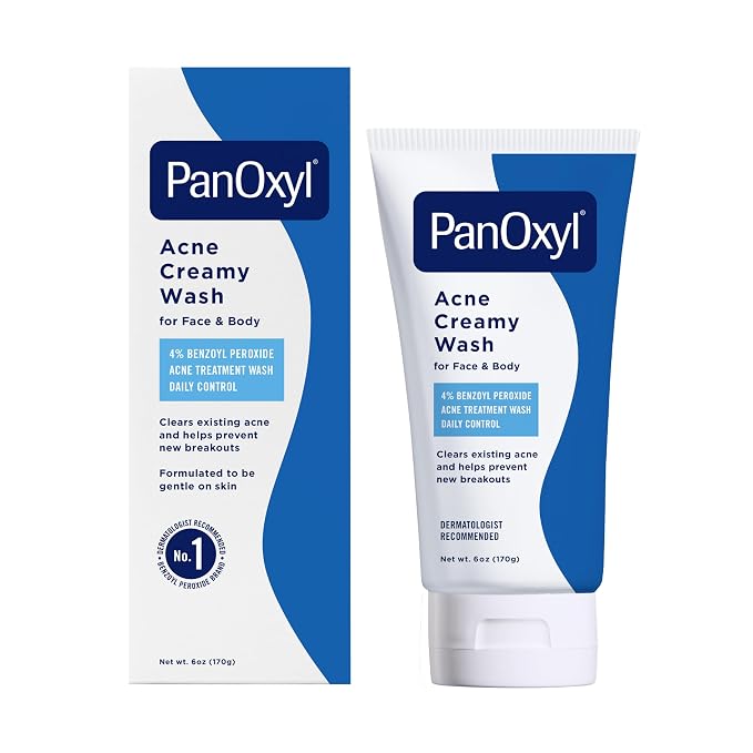 PanOxyl 4% benzoyl peroxide acne creamy wash 6 ounce