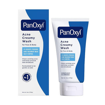 PanOxyl 4% benzoyl peroxide acne creamy wash 6 ounce