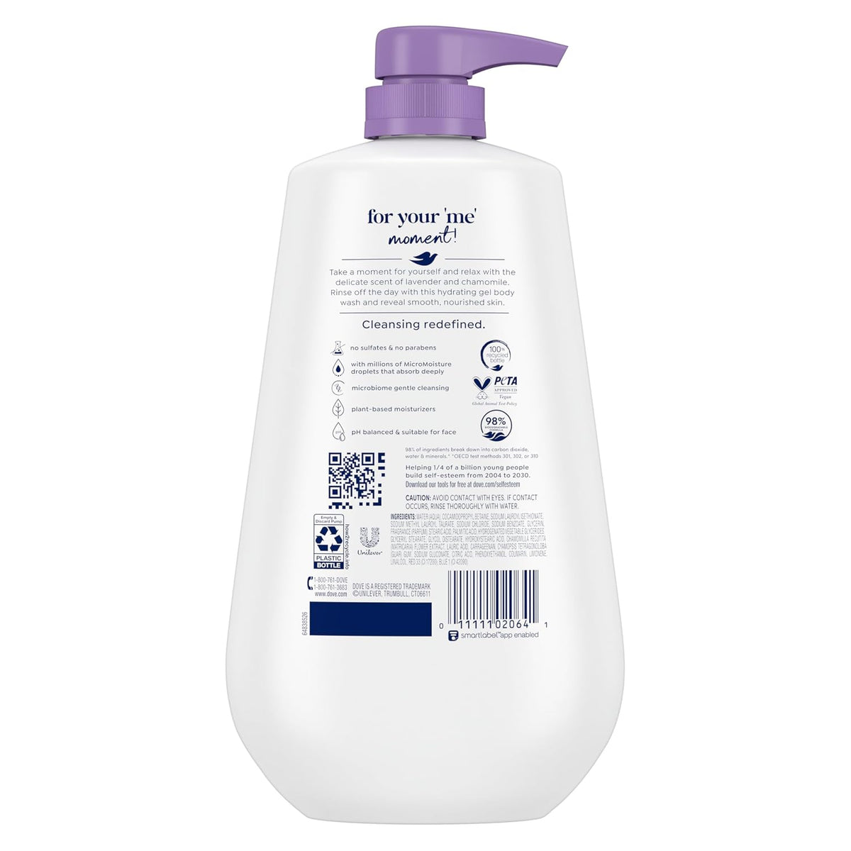 Dove hydrating body wash with pump for dry skin