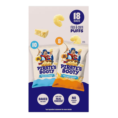 Pirate's Booty gluten free ingredient cheddar puffs snack pack