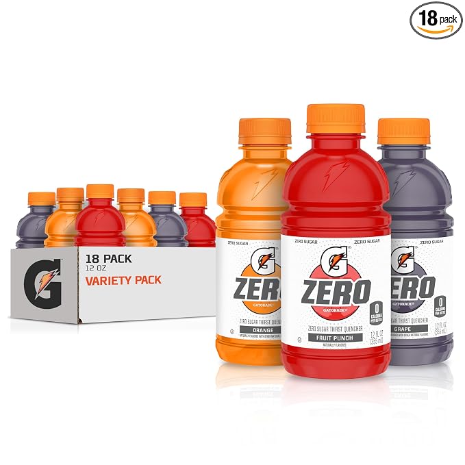 Gatorade G Zero sports drink variety pack 18 bottles