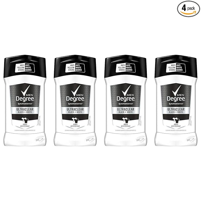 Degree Men UltraClear Black and White antiperspirant 4 count