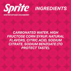 Caffeine-free Sprite Winter Spiced Cranberry soda