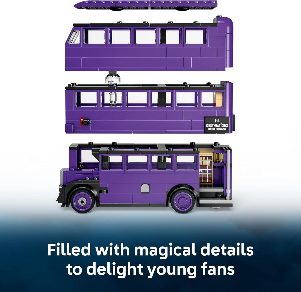 Harry Potter Knight Bus interior with moving beds