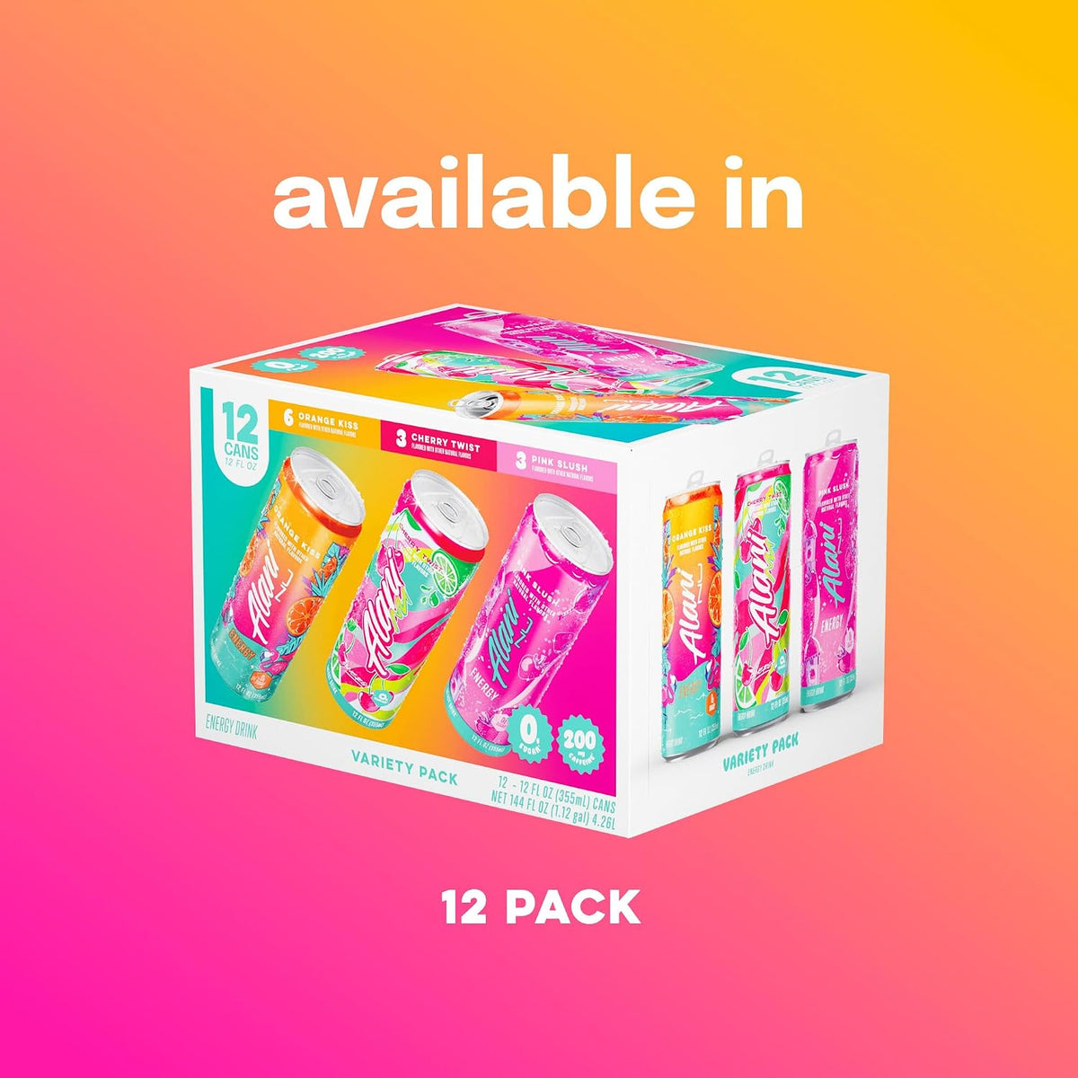Alani Nu 12 fl oz energy drink cans variety pack