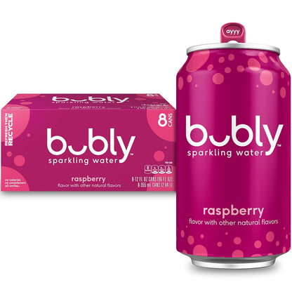 Bubly raspberry zero sugar sparkling water