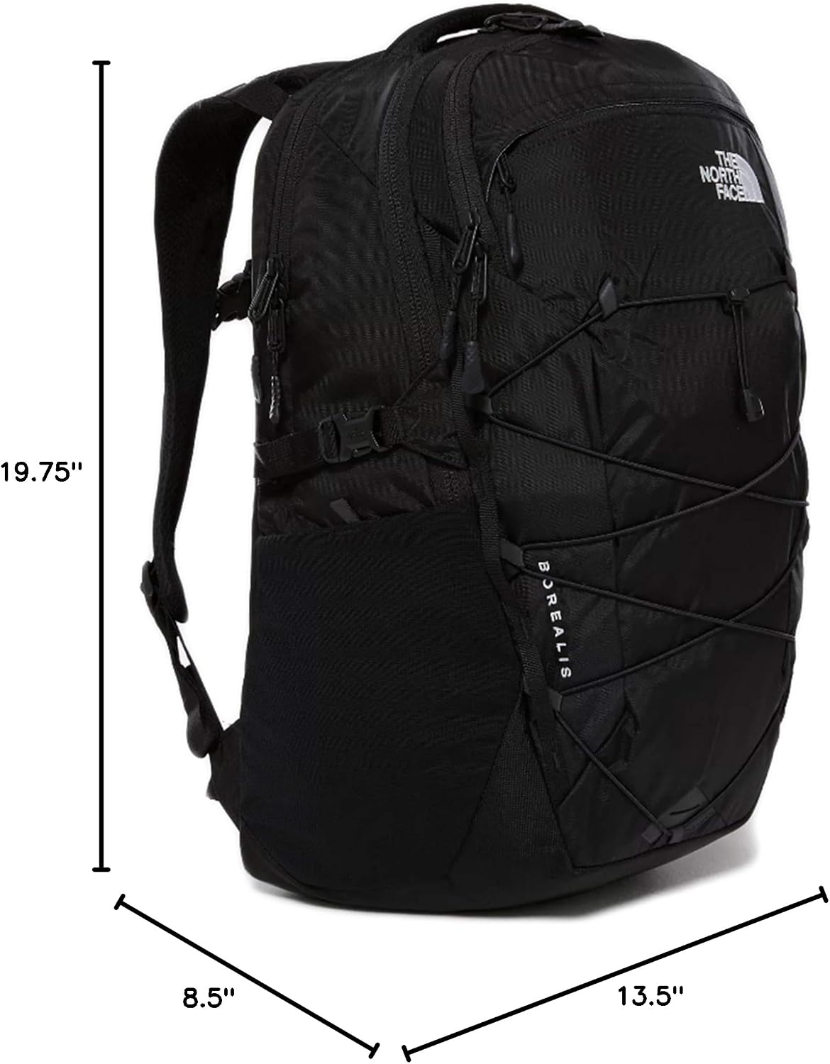 The North Face TNF Black Borealis Backpack full profile
