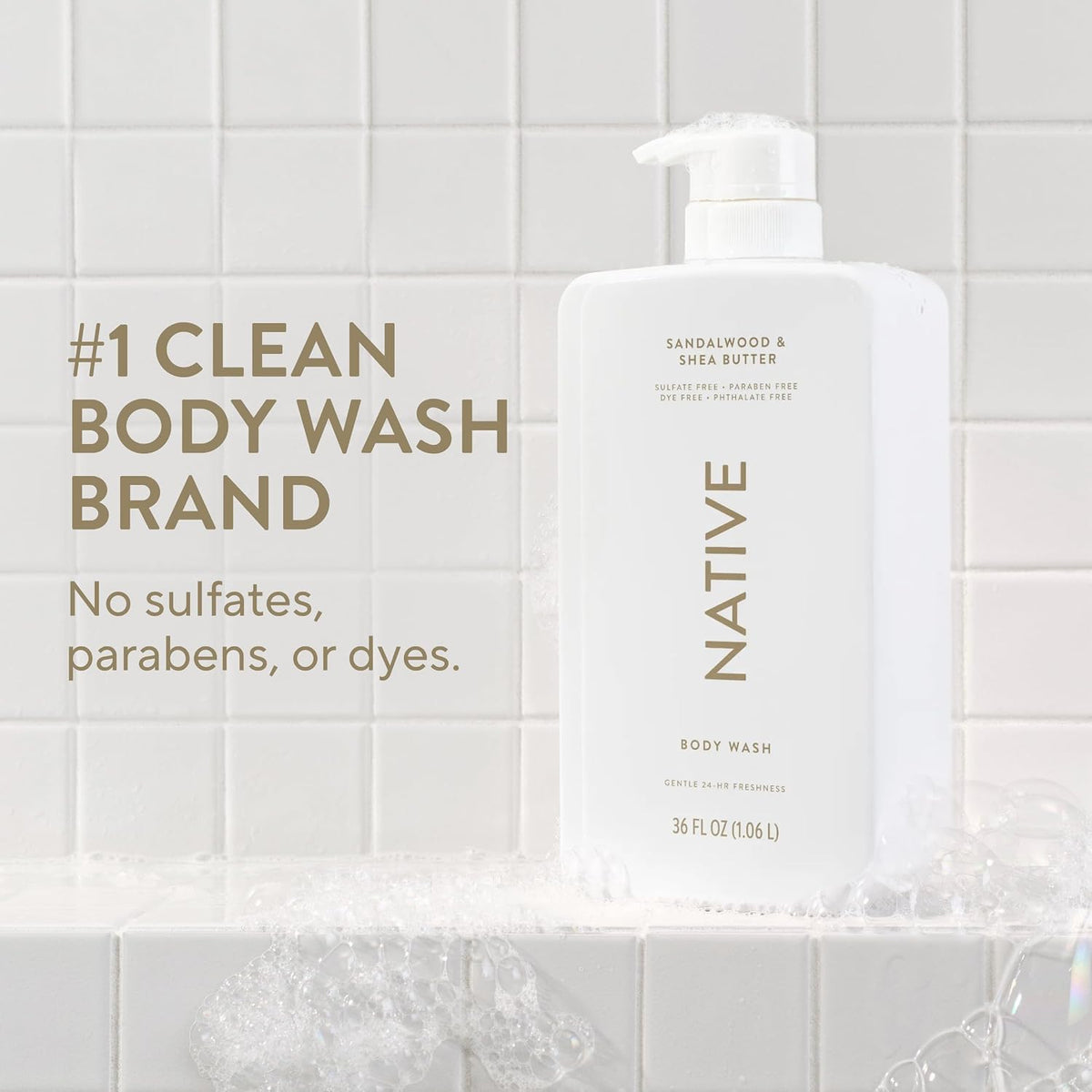Native body wash for women and men value size bottle