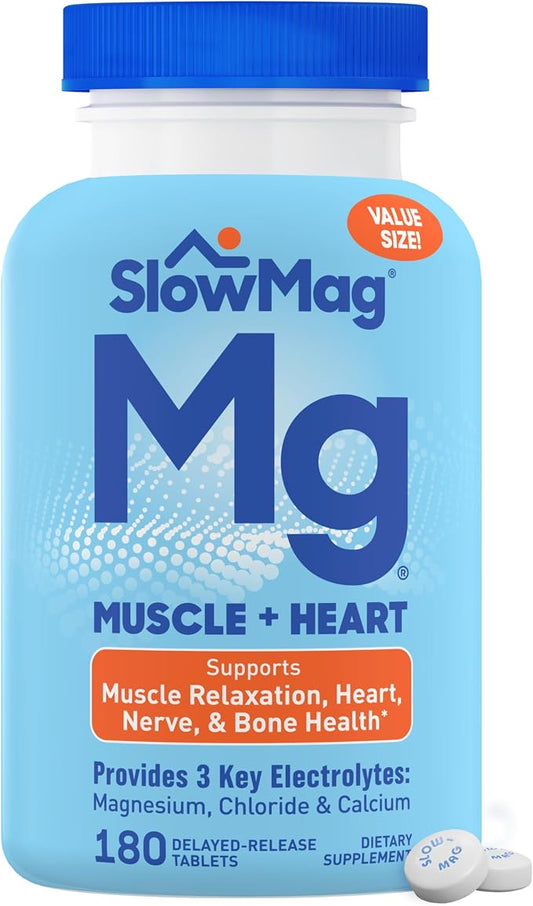 Slow-Mag magnesium chloride supplement with calcium bottle