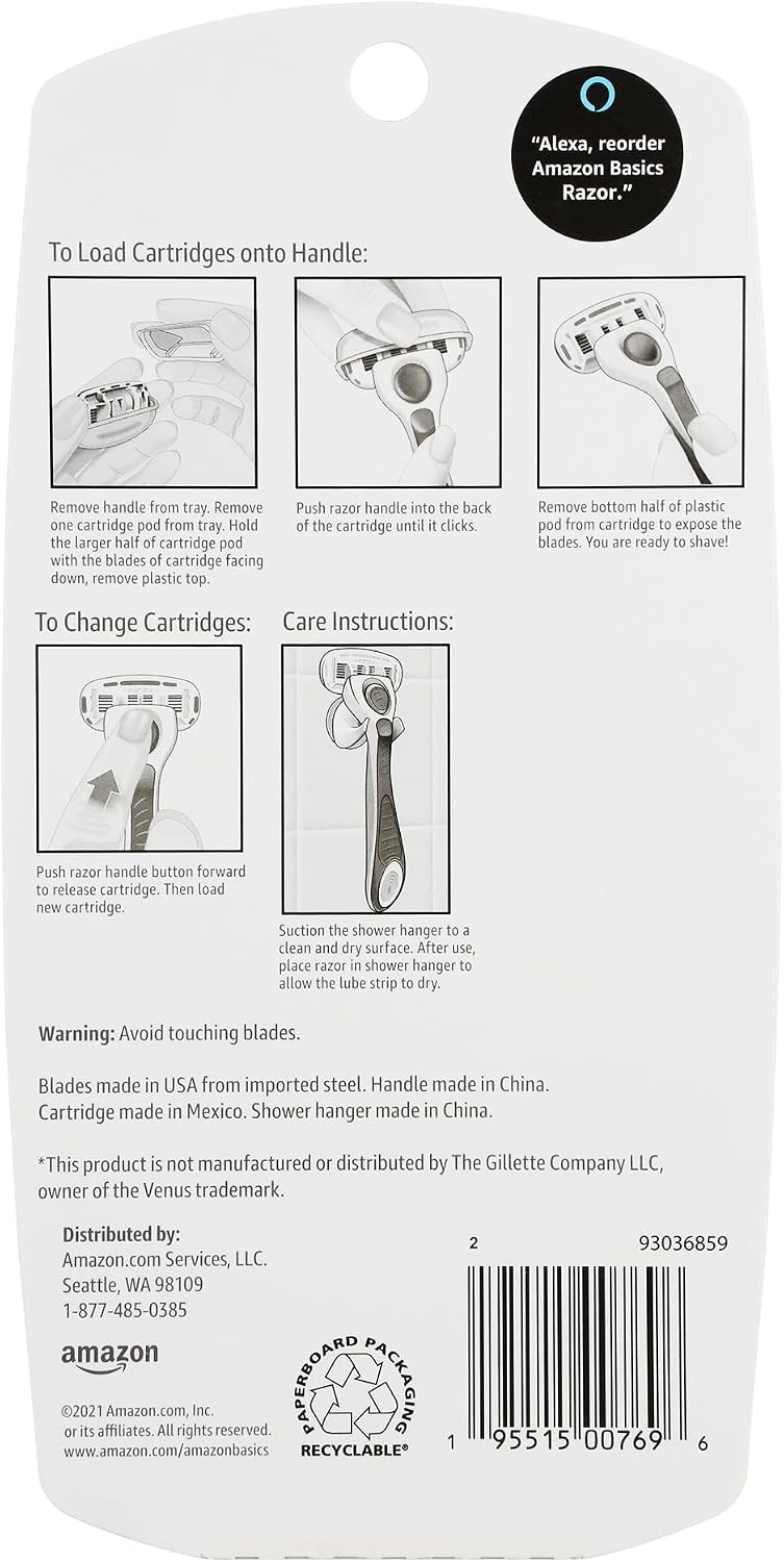 Amazon Basics extra smooth razor with moisturizing strips