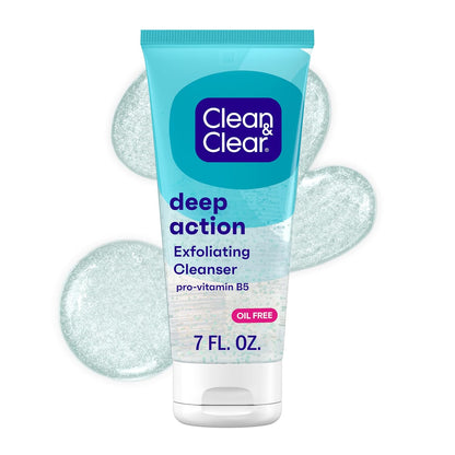 Clean & Clear Deep Action facial cleanser with Pro-Vitamin B5
