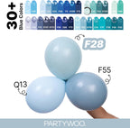 PartyWoo dusty blue balloons in assorted sizes