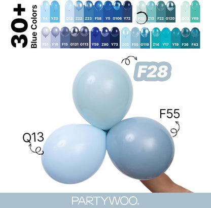 PartyWoo dusty blue balloons in assorted sizes