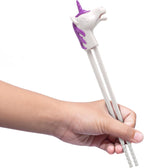 Reusable unicorn chopsticks made from food-safe ABS plastic