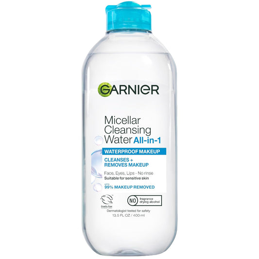 Garnier micellar cleansing water 13.5 fl oz front view