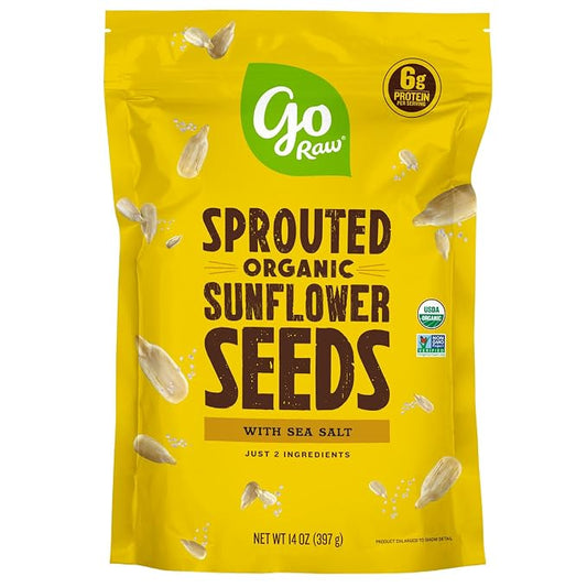 Go Raw organic sprouted unshelled sunflower seeds