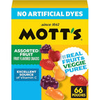 Mott's assorted fruit flavored snacks 66 pack box