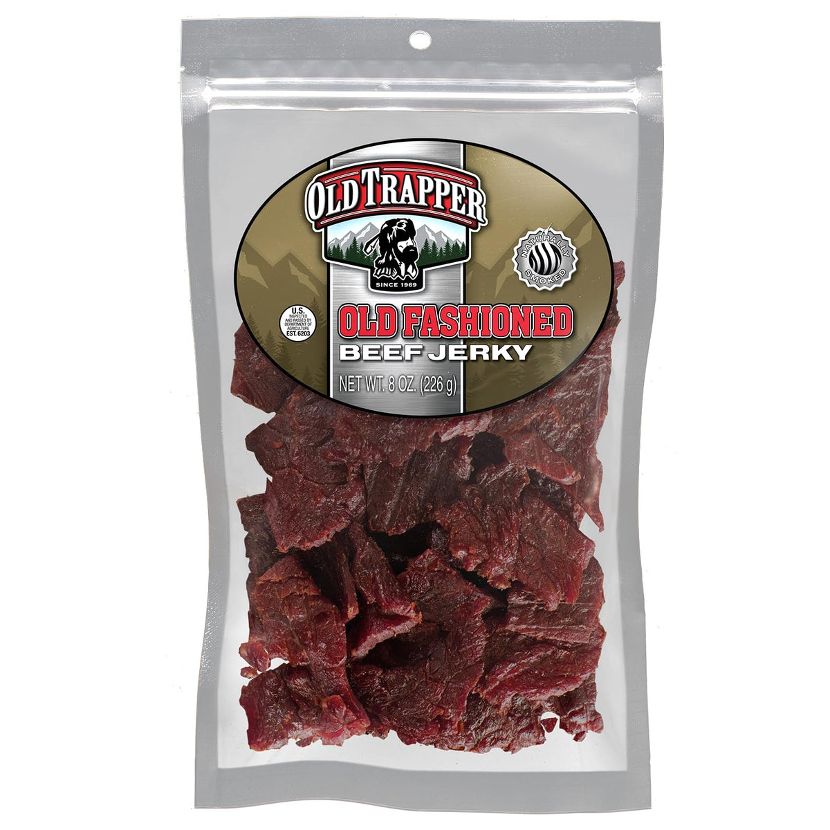 Old Trapper beef jerky tender meat snack pack