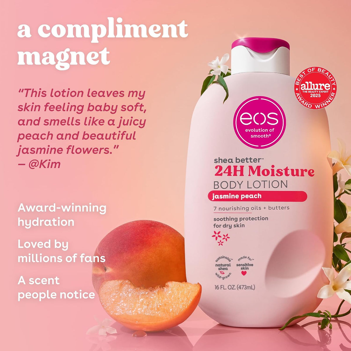 eos Shea Better lotion bottle for daily body care