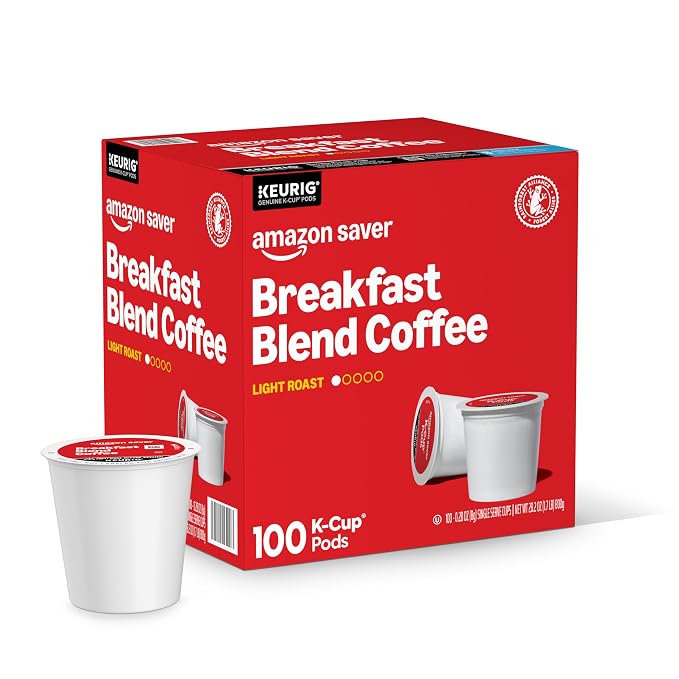 Amazon Saver Breakfast Blend light roast coffee pods