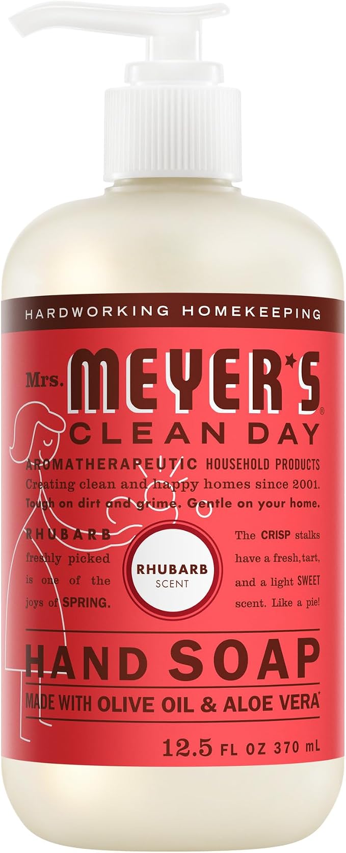 Mrs. Meyer’s Clean Day rhubarb hand soap bottle