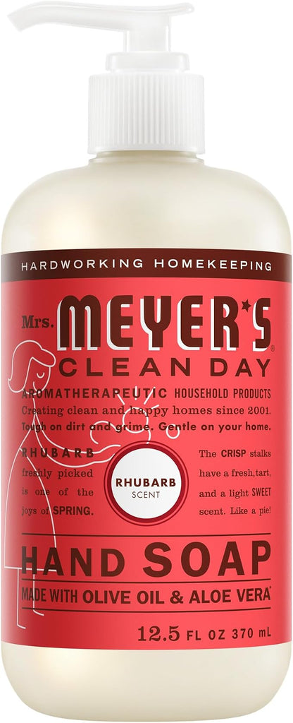 Mrs. Meyer’s Clean Day rhubarb hand soap bottle