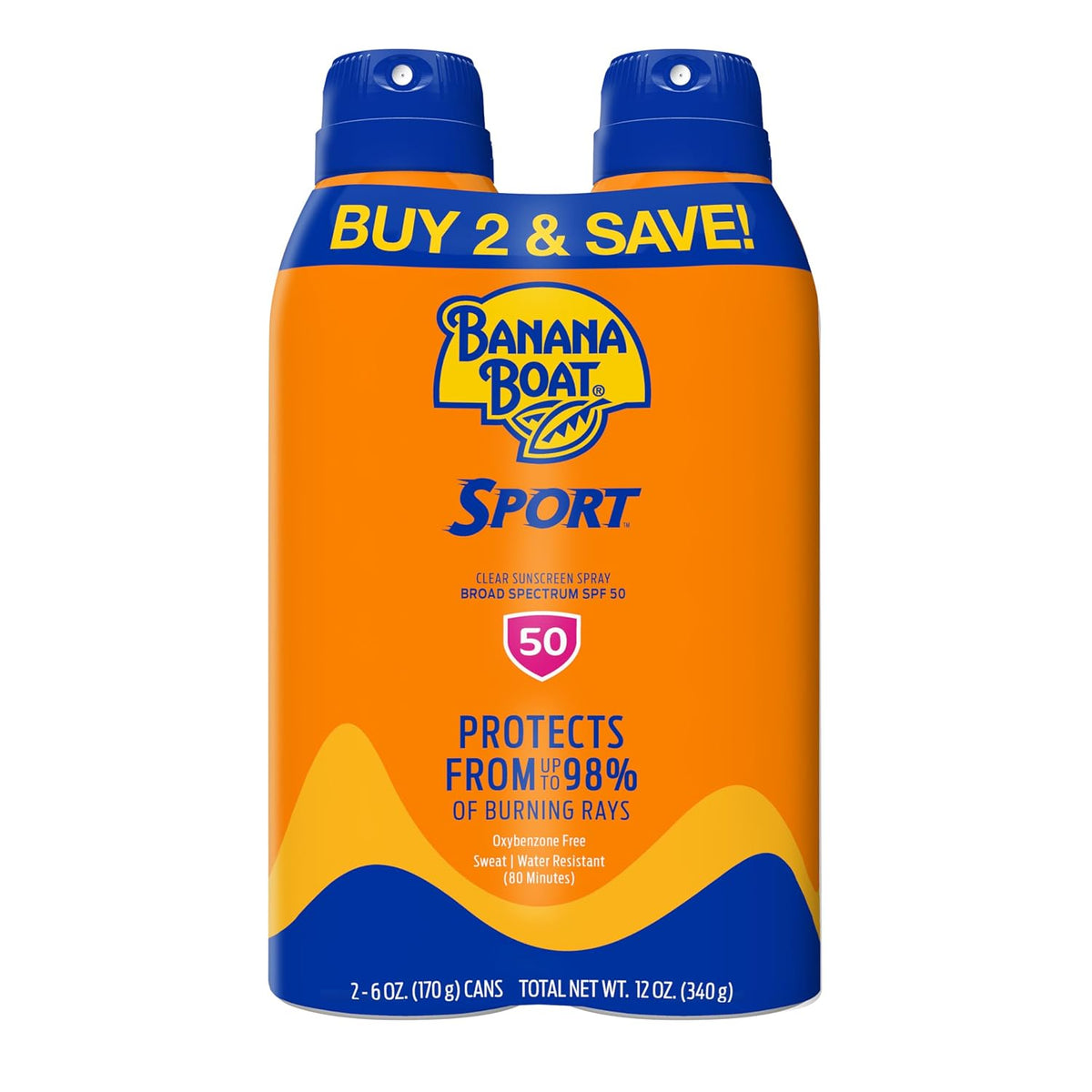 Banana Boat Sport Ultra SPF 50 spray bottles