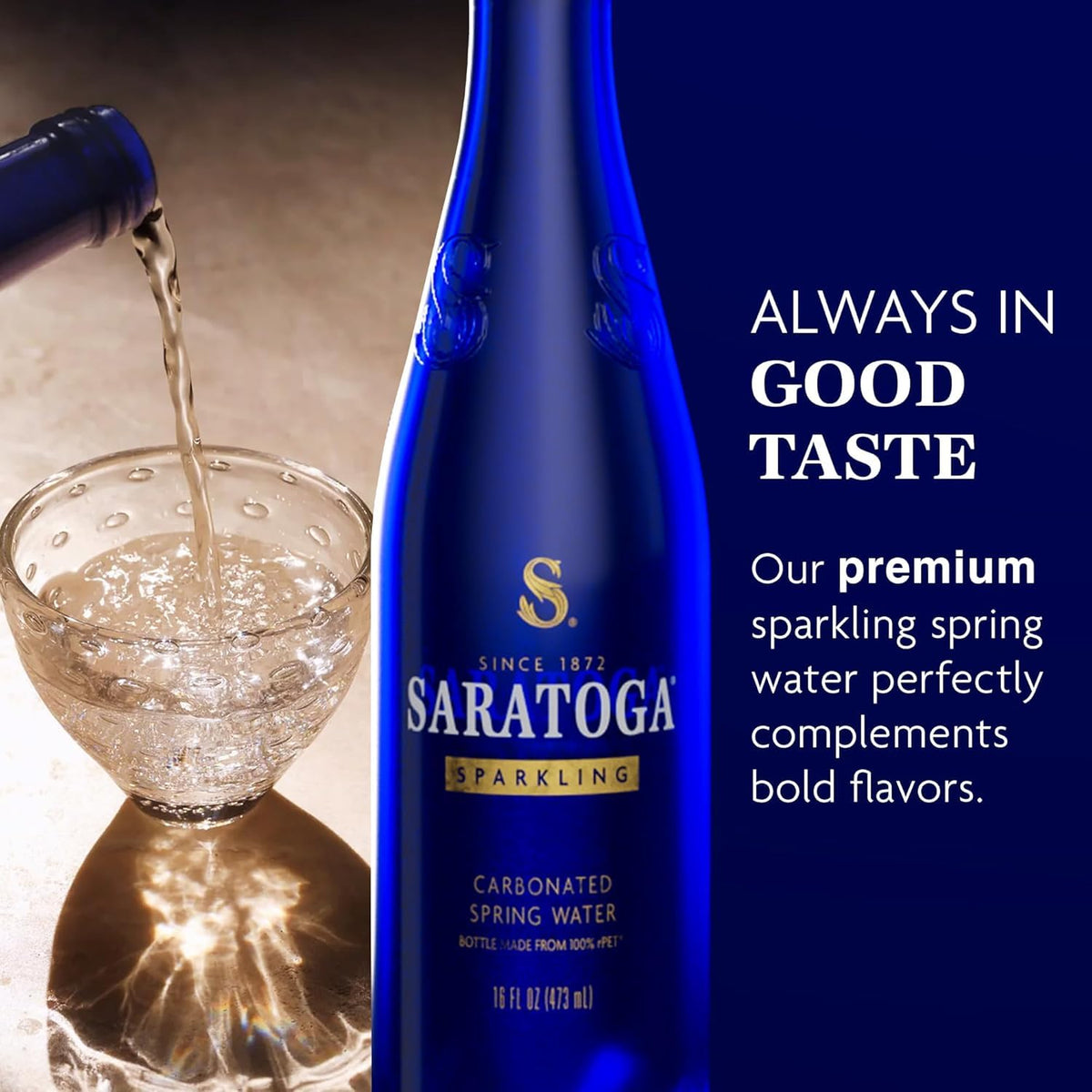 Saratoga recycled PET plastic water bottles