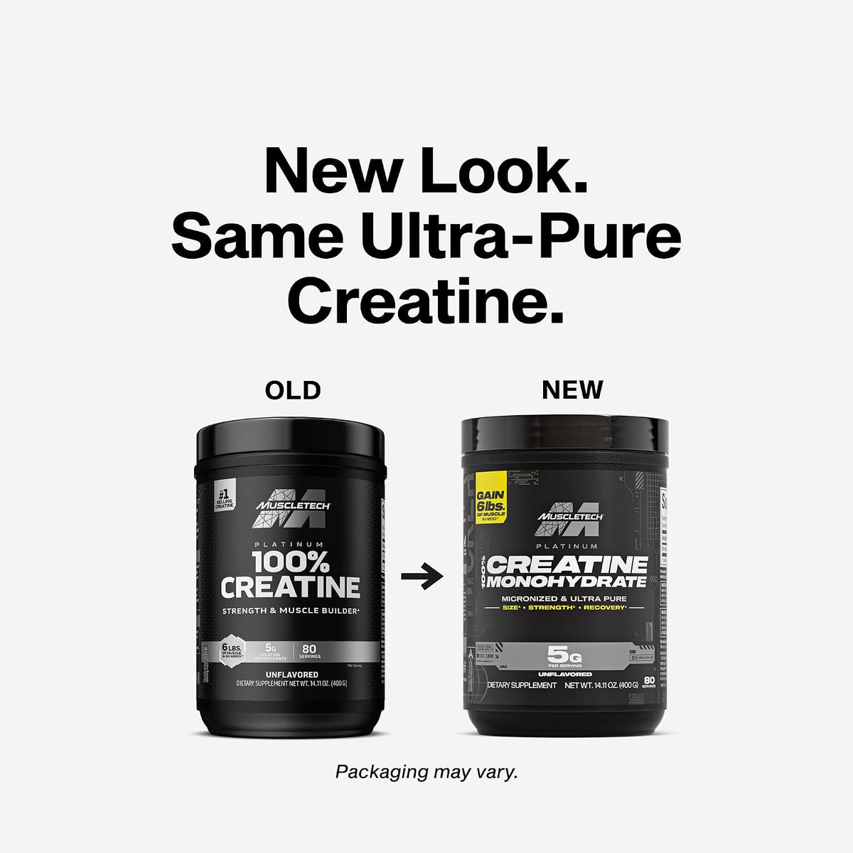 Unflavored MuscleTech Platinum 100% Creatine supplement