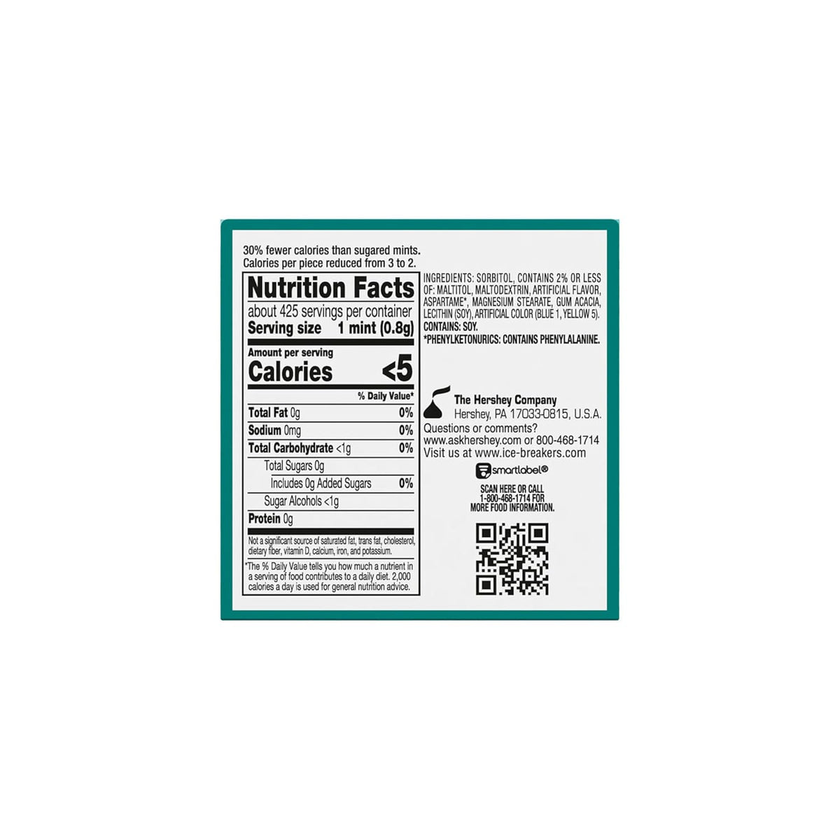 ICE BREAKERS 1.5 oz wintergreen mint tin pack