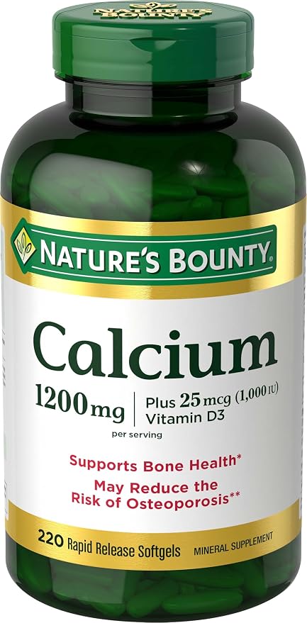 Nature's Bounty Calcium 1200mg with Vitamin D3 bottle