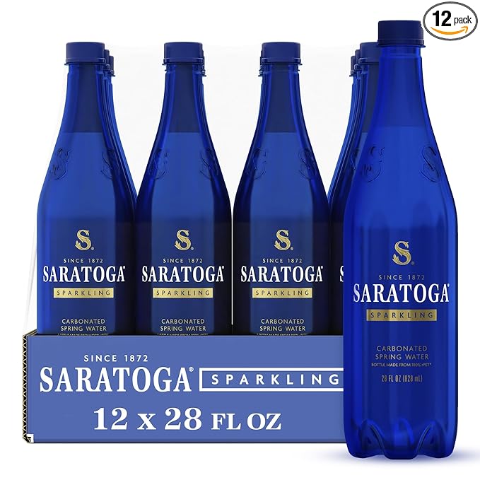 Saratoga sparkling spring water 12 pack bottles