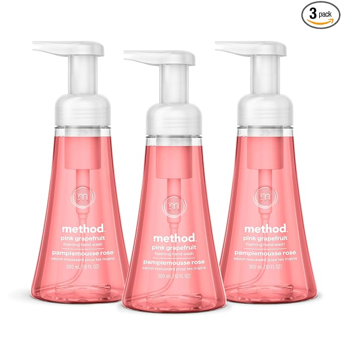 Method Pink Grapefruit foaming hand wash 3 pack
