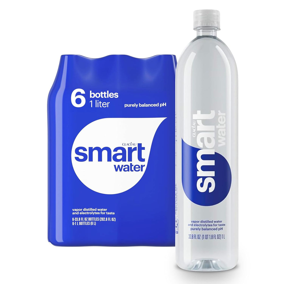 smartwater vapor distilled still water bottles