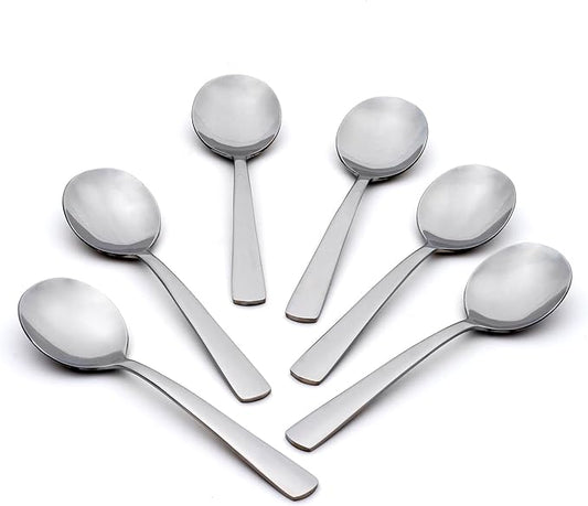 Oneida Aptitude soup spoons set for 6