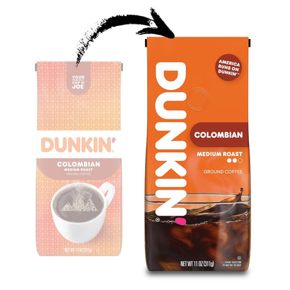 Dunkin’ Colombian coffee with full-bodied medium roast flavor