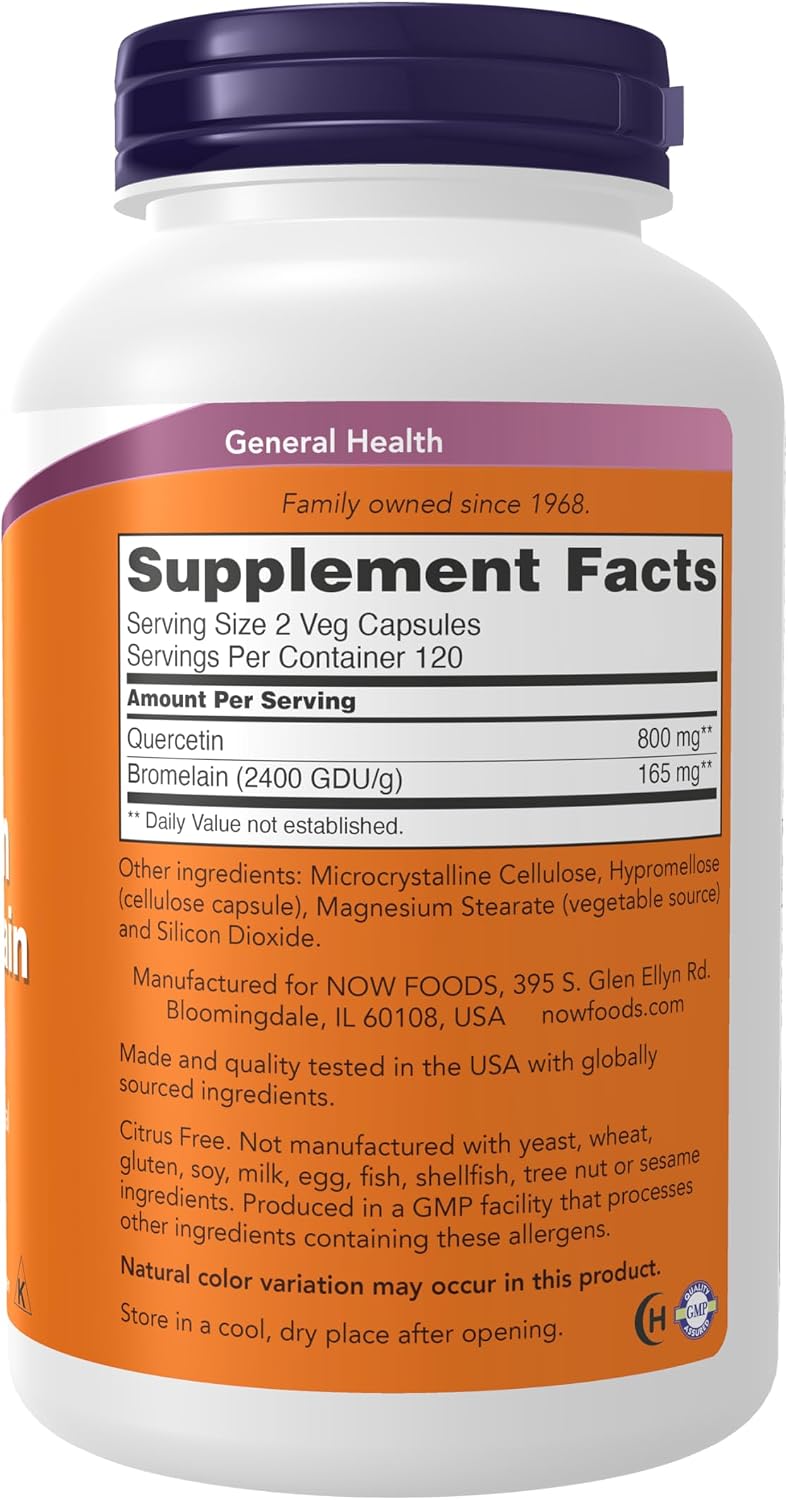 Quercetin with bromelain immune support supplement