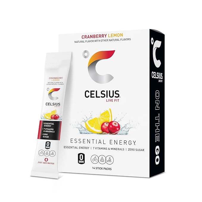 CELSIUS Cranberry Lemon sugar free energy drink mix pack