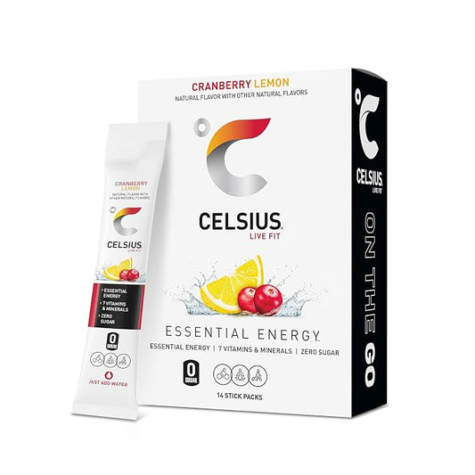 CELSIUS Cranberry Lemon sugar free energy drink mix pack