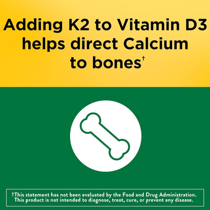Nature Made gluten free D3 K2 softgels 30 count
