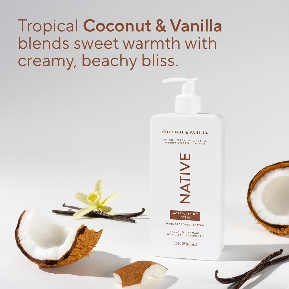 Native body care lotion made without dyes
