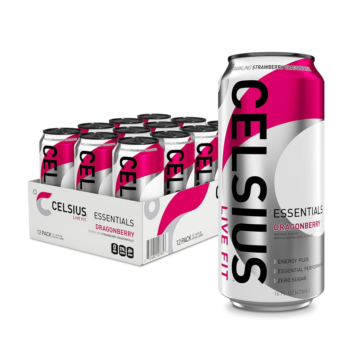 CELSIUS Dragonberry sugar free performance energy drink cans