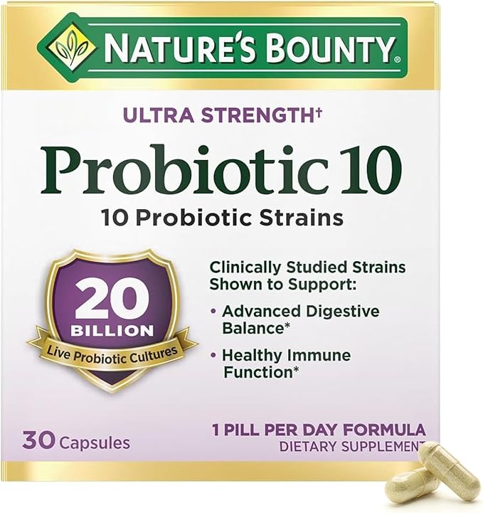 Nature's Bounty Probiotic 10 daily probiotic supplement bottle