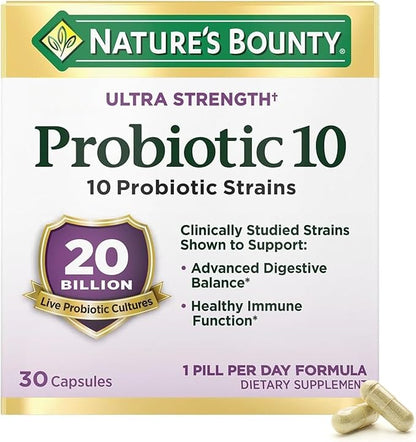 Nature's Bounty Probiotic 10 daily probiotic supplement bottle