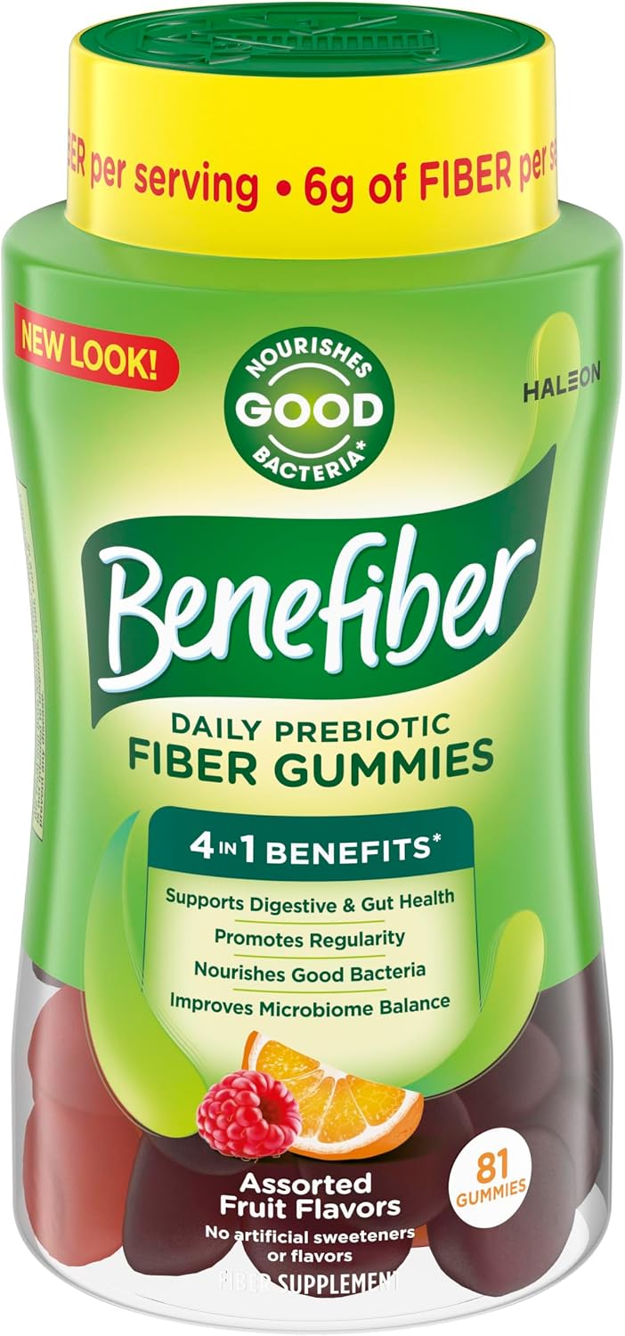 Benefiber assorted fruit fiber gummies bottle